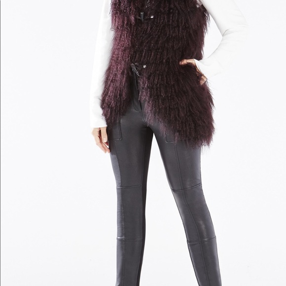 🔥BCBG MAXAZRIA RUNWAY Mongolian Fur Vest🔥 - Picture 7 of 8